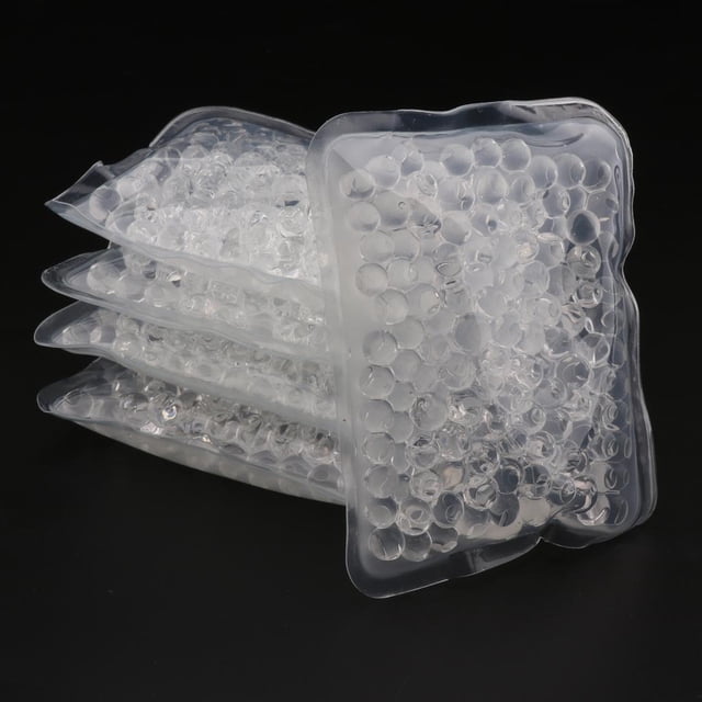 5 Pcs Perles Flexibles Réutilisables Micro-Ondables Froides pour Douleur Raide Blessures - Clair, 10cm