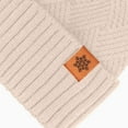thumbnail image 2 of Xfvqtps Womens Beanie Cute Plush Pompom Knit Solid Color Simplicity Snowflake Label Stretch Soft Fashion Versatile Warm Fall Winter Skull Cap Beige, 2 of 5