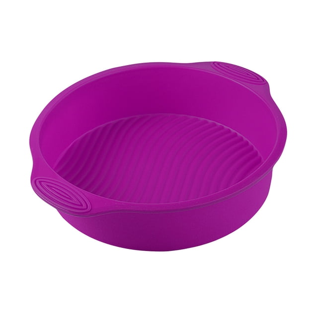 Wosthever Molde de silicona para pasteles de 4, 6, 8 y 10 pulgadas, molde de silicona para hornear, herramienta para hornear, bandeja Herramientas y accesorios para hornear Violeta