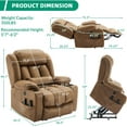 VIVIJASON Tall Man Large Dual Motor Power Lift Recliner Chair with ...