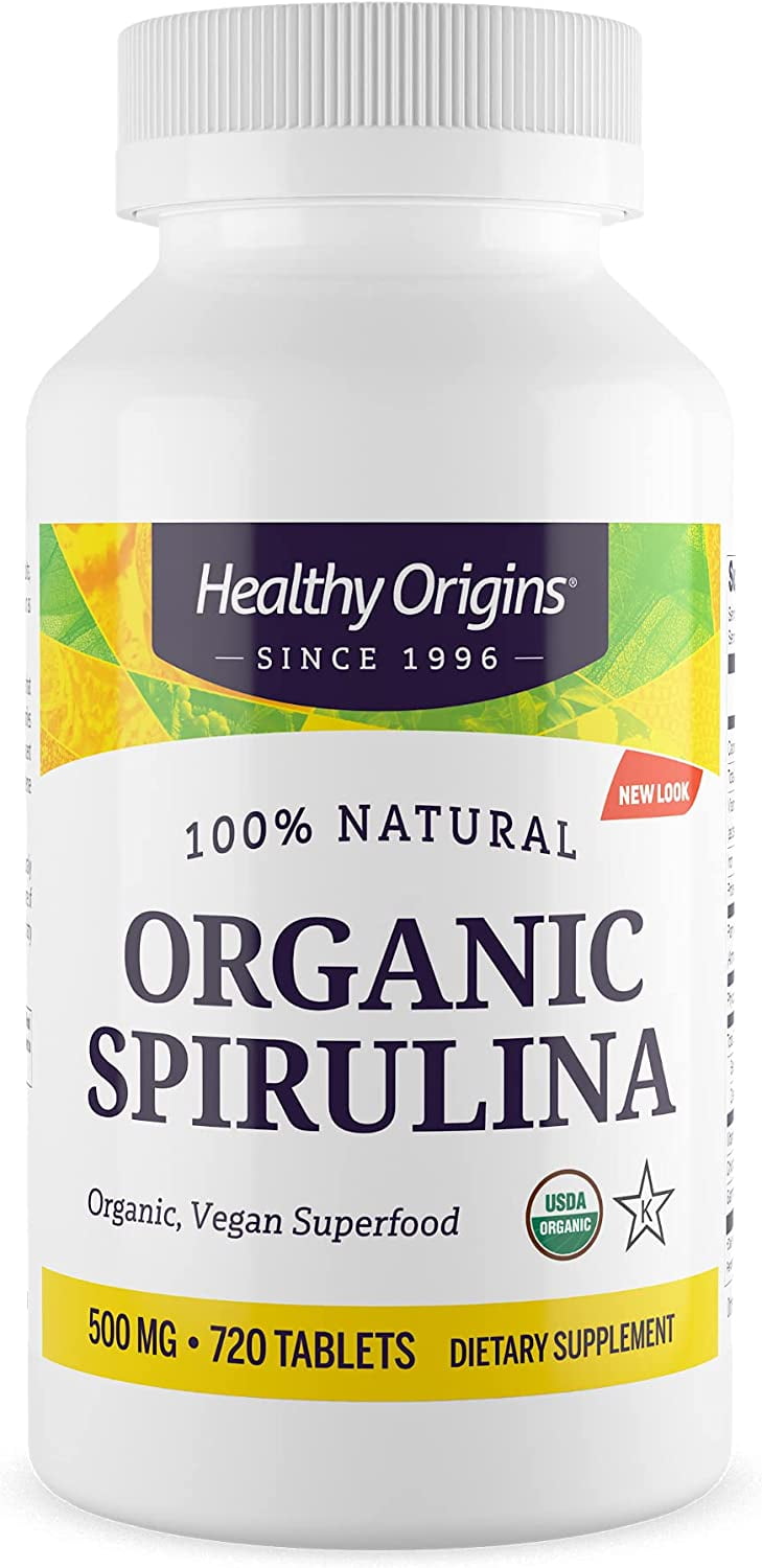 Healthy Origins Organic Spirulina 500 Mg Certified, Kosher