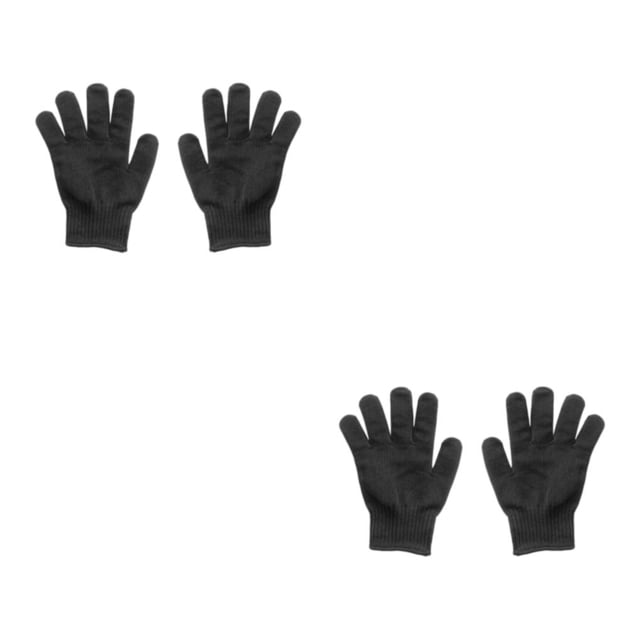 Eigraketly Guante de trabajo Equipo de protección Protector de manos Fibra Acero inoxidable Diseño grueso práctico Suministros industriales Negro 2Conjunto