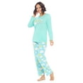 thumbnail image 3 of Casual Nights Women's Jersey Knit Long-Sleeve Top and Mircro Fleece Bottom Pajama Set, 3 of 4