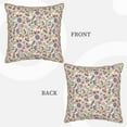thumbnail image 3 of Xecao Paisley Flowers Print Soft Velvet Decorative Throw Pillow Covers, Square Cushion Cases for Bed, Sofa, Living Room, Car, and Indoor Outdoor Use-18"x18", 3 of 8