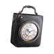 thumbnail image 4 of Bolso de hombro jinwen de Cuero para mujer estilo retro con forma de reloj ligero informal Negro, 4 of 8