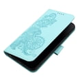 thumbnail image 2 of Flip Case Compatible with Apple iPhone 16, Mandala Embossed Premium PU Leather Hand Wrist Cards Holder Folio Stand Luxury Protective Drop Proof Phone Case for iPhone 16,Lightblue, 2 of 8