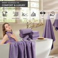thumbnail image 2 of 4 Piece Extra Large Bath Towel 35"x70" Oversized Bath Sheet Bath Towel Set for Bathroom Ultra Soft Cozy Highly Absorbent Quick Dry Bathroom Towel for Spa Gym Hotel,Shower Towel for Daily Use,Purple, 2 of 17
