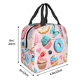 thumbnail image 3 of Honeii Cupcakes and Donuts Print Lunch Bag Women, Lunch Box Lunch Bag for Women Adult Men, Small Leakproof Cute Lunch Tote Large Capacity Reusable, 3 of 8