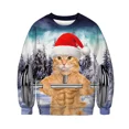 thumbnail image 5 of Suéter con estampado 3D divertido de gato 2024, suéteres navideños feos para hombres y mujeres, jerséis, sudaderas con capucha para fiestas navideñas, sudadera 3XL, 5 of 5