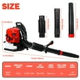 thumbnail image 2 of Fompes Gas Backpack Leaf Blower, 4-Cycle 75.6cc Commercial-Grade Leaf Blower with Variable Speed Cruise Control, 210 MPH, 900 CFM, 2 of 13