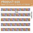 thumbnail image 3 of 5 Rolls Christmas Ribbon 1.5 inch Wide Decorative Ribbon for Gift Wrapping and Holiday Decorations Transparent Leaf Skeletons, 3 of 7