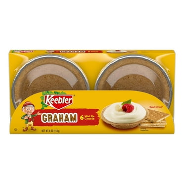 Keebler Ready Crust Mini Graham Cracker Pie Crusts, Premade Pie Crusts For Baking And No-Bake, 6 mini Pie Crusts in a box