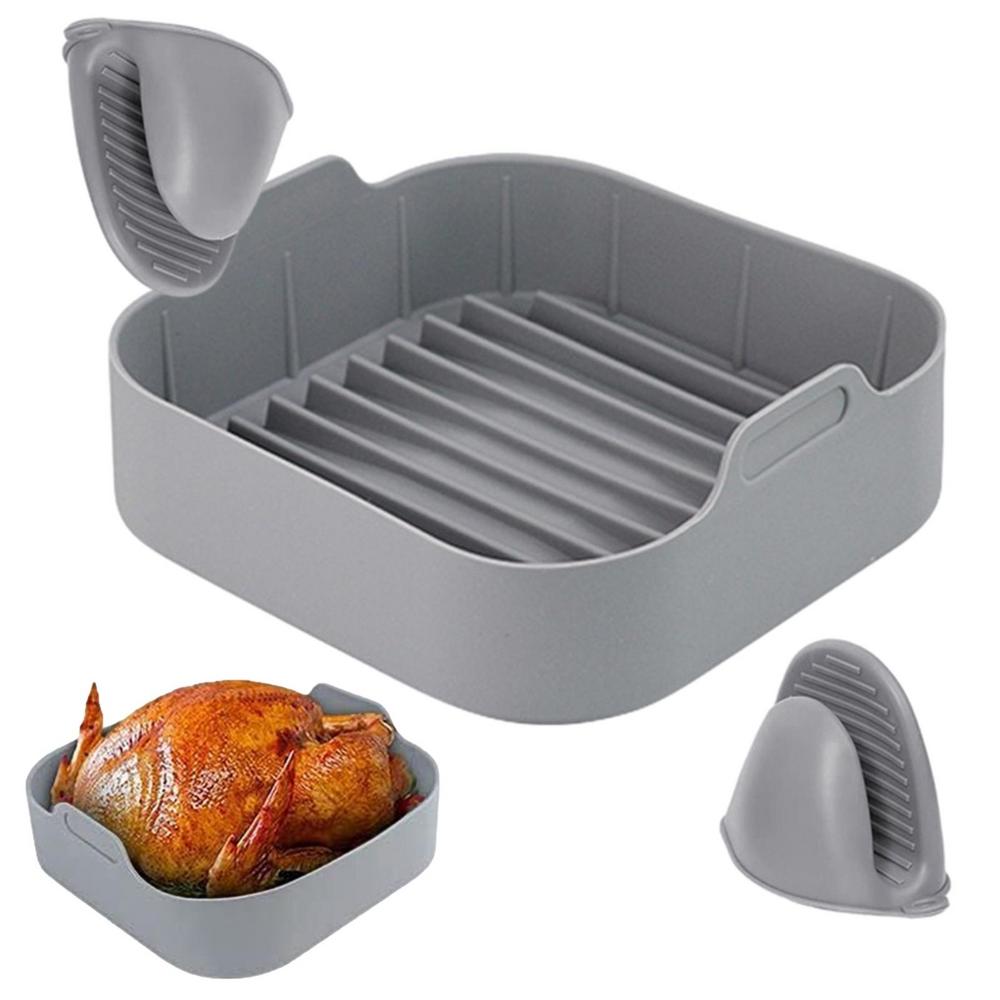 Air Fry er Silicone Liners NonStick Air Fryers Basket Reusable Replacement Of Flammable