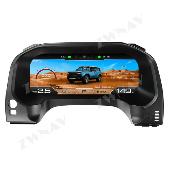 ZWNAV 12.3 inch car LCD digital instrument panel instrument cluster speedometer suitable for Toyota Prado 2010-2020 LCD Instrument Cluster