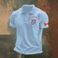thumbnail image 1 of Adult Men Polo T Shirts Short Sleeve Button Tees Shirts Basic Blue Men Summer Outfits, 1 of 3