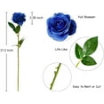 thumbnail image 2 of 10pcs Silk Roses Artificial Flowers Fake Rose for Arrangement Wedding Party Home Decoration (Fuchsia), 2 of 5