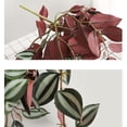 thumbnail image 4 of Matsuzay Plantas falsas para decoración del hogar, Mini flor Artificial, hoja de vid, fiesta de boda, fotografía, sala de estar, baño, cocina Decoración Rojo púrpura, 4 of 6