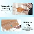 thumbnail image 6 of NiamVelo 64-inch Metal Bird Cage with Rolling Stand & Bottom Tray, Pet Storage Shelf Parrot Cage with Open Play Top for Lovebirds & Parakeets, Almond, 6 of 7