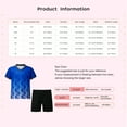 thumbnail image 6 of Jowowha Soccer Uniforms for Kids Boys Football Jersey V Neck Practice T Shirt and Sport Shorts Set Fluorescent Green 4XS, 6 of 6