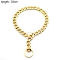 thumbnail image 2 of Cadena de oro Collar de perro Collar de perro lindo collar de oro mascota Bulldog joyería de perro de metal ligero, 2 of 5