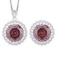 thumbnail image 5 of TopKiss Luxurious Gold-Plated Rose Cut Gemstone 18mm Jewelry Set for Women, 5 of 11
