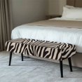 thumbnail image 2 of Psesaysky Zebra Animal Print Stretch Dining Bench Cover, Removable Bench Slipcover Washable Long Seat Cover Protector for Dining Room, Living Room, Bedroom, Kitchen, 2 of 7