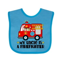 Inktastic Fireman Uncle is a Firefighter Boys or Girls Baby Bib