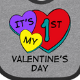 thumbnail image 4 of Inktastic 1st Valentine's Day Hearts Boys or Girls Baby Bib, 4 of 4