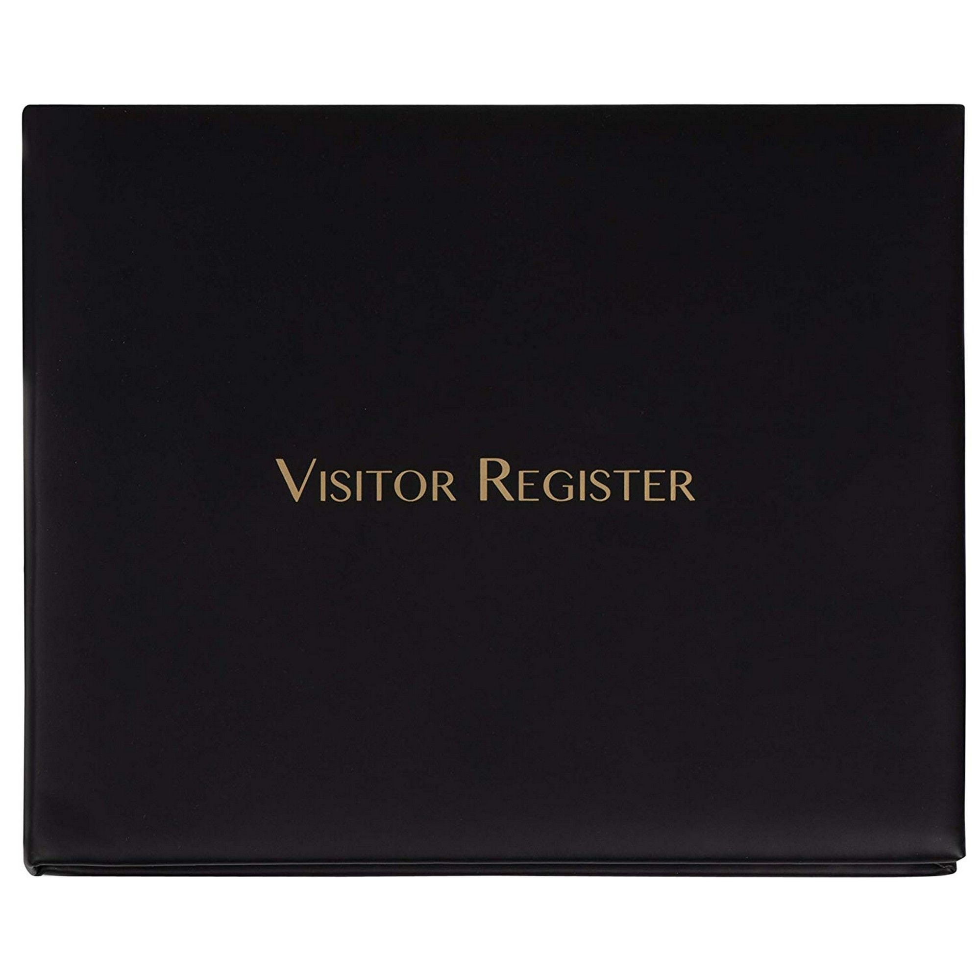 Visitor Register Signin Log Book, Black, 9 x 7.3 x 0.75 Inches, 80