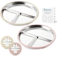 thumbnail image 1 of Stainless Steel Toddler Plate Divided with Suction, 1 of 7