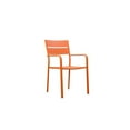 thumbnail image 4 of Pemberly Row Chaise de Salle à Manger de Patio en Aluminium de 34 Pouces Orange (Ensemble de 6), 4 of 9