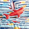 thumbnail image 3 of Tiburones Azules Peces Vida Marina Niños Juego de Cama Bordado Suave, 3 of 4