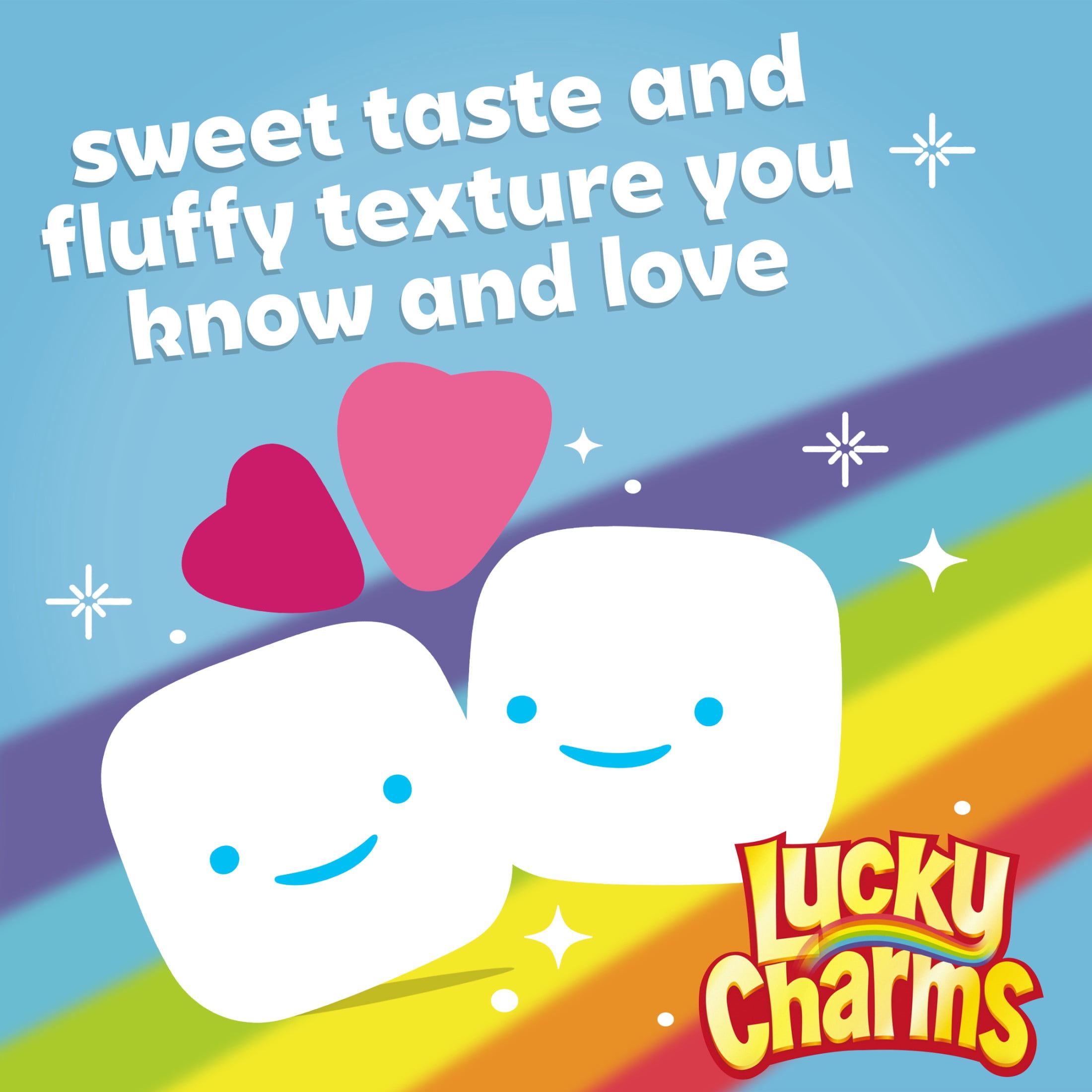 (2 pack) Jet-Puffed Lucky Charms Shaped Magically Delicious Marshmallows, 7 oz Bag