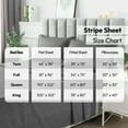 thumbnail image 3 of LDC Lux Decor Collection Bed Sheet Set Striped 4 Piece Ultra Soft Deep Pocket Microfiber Sheets Dark Grey Queen, 3 of 10