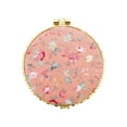 thumbnail image 1 of Espejo compacto para bolsos, espejo de bolsillo redondo, espejo mini floral, pequeño espejo para bolso, rosa, 1 of 6