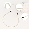 thumbnail image 4 of 6 Pcs Diademas de Tela Delgada con Diseño de Moda, Café, Negro, 4.72", 4 of 7