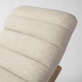 thumbnail image 3 of Modern Cream Fabric Upholstered Chaise Lounge Chair With Solid Wood Frame And Base, 3 of 3