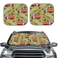 thumbnail image 2 of Disketp 2 Piece Cartoon Fire Truck Pattern Windshield Sunshades,Folding Windshield Sun Shade For Car Suv Trucks Sedan,Blocks Uv Rays Sun Visor Protector-Small, 2 of 7