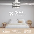 thumbnail image 6 of Vantage 52in 5-Blade Smart Ceiling Fan 2700K-6000K CCT Tunable Range LED Light Kit in Brushed Nickel Hardware with Reversible Weathered Wood or Titanium Blades Works With iOS or Android App, 6 of 10