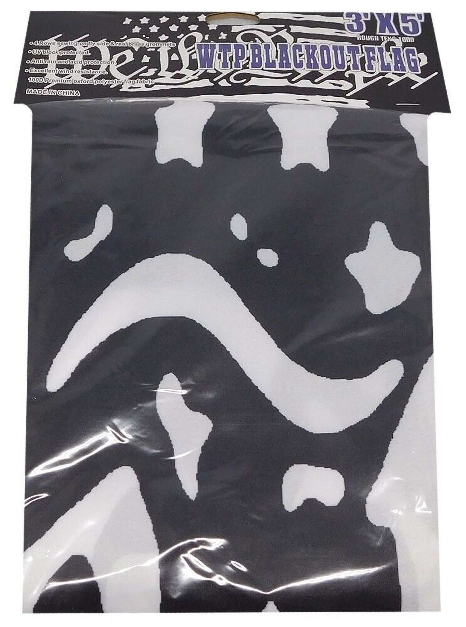 3x5 We The People WTP Blackout USA 100D 3'x5' Woven Poly Nylon Flag Banner