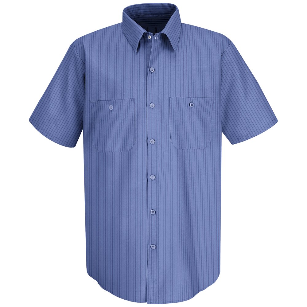 Red Kap Red Kap® Men's Short Sleeve Industrial Stripe Work Shirt