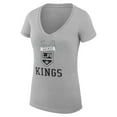 thumbnail image 2 of Women's G-III 4Her by Carl Banks Heather Gray Los Angeles Kings Super-Slim Fit Lightweight Team Logo Graphic V-Neck, 2 of 3