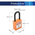 thumbnail image 2 of Wekity 6mm Lockout Tagout Locks Safety Padlock Loto Locks Keyed Alike PA Lock Out Tag Out Steel Shackle Small Luggage Padlocks Orange 2PCS-0621, 2 of 5