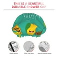 thumbnail image 5 of Disketp Tropical Fruit Shower Caps,Reusable Shower Cap For Women, Double Layer Waterproof Hair Cap, Large Size For All Hair Lengths,For Girls Spa Home Salon Use, 5 of 9