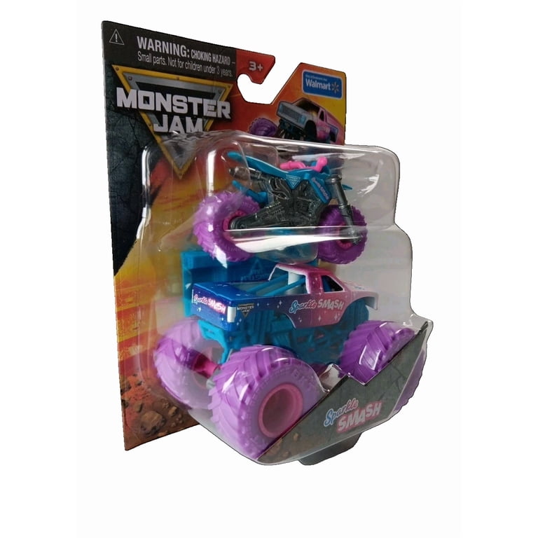 Spin Master Games, Monster Jam Sparkle Smash Truck & Dirt Bike 2