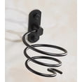 thumbnail image 1 of Soporte para secador de pelo de aluminio para pared, con cable, para cocina, baño, color negro, 12 x 9,5 x 9,5 cm, 1 of 4