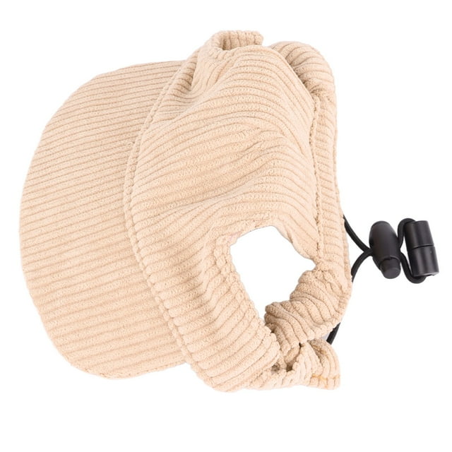 Sombrero De Sol Para Mascotas De Verano, Sombrero De Visera Elástico Ajustable, Con Agujerospara Las Orejas, Material De Pana Sombrero De Playa Para Perros Para Doguillo
