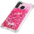 thumbnail image 6 of Compatible with Samsung Galaxy A21 Case Glitter Liquid Cute Clear Phone Case Floating Quicksand Shockproof Protective Bumper Silicone Soft TPU Case for Samsung Galaxy A21 Love Pink YB, 6 of 12