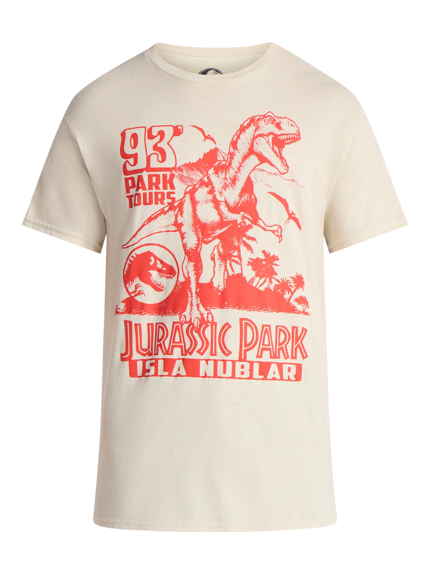 Jurassic Park Men's and Big Men's Tours Graphic Tee with Short Sleeves, Sizes S-3XL