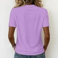 thumbnail image 4 of V Neck Shirts 4th of July for Women American Flag Graphic Tee Casual Color Block Short Sleeve Summer Tops, 4 of 4